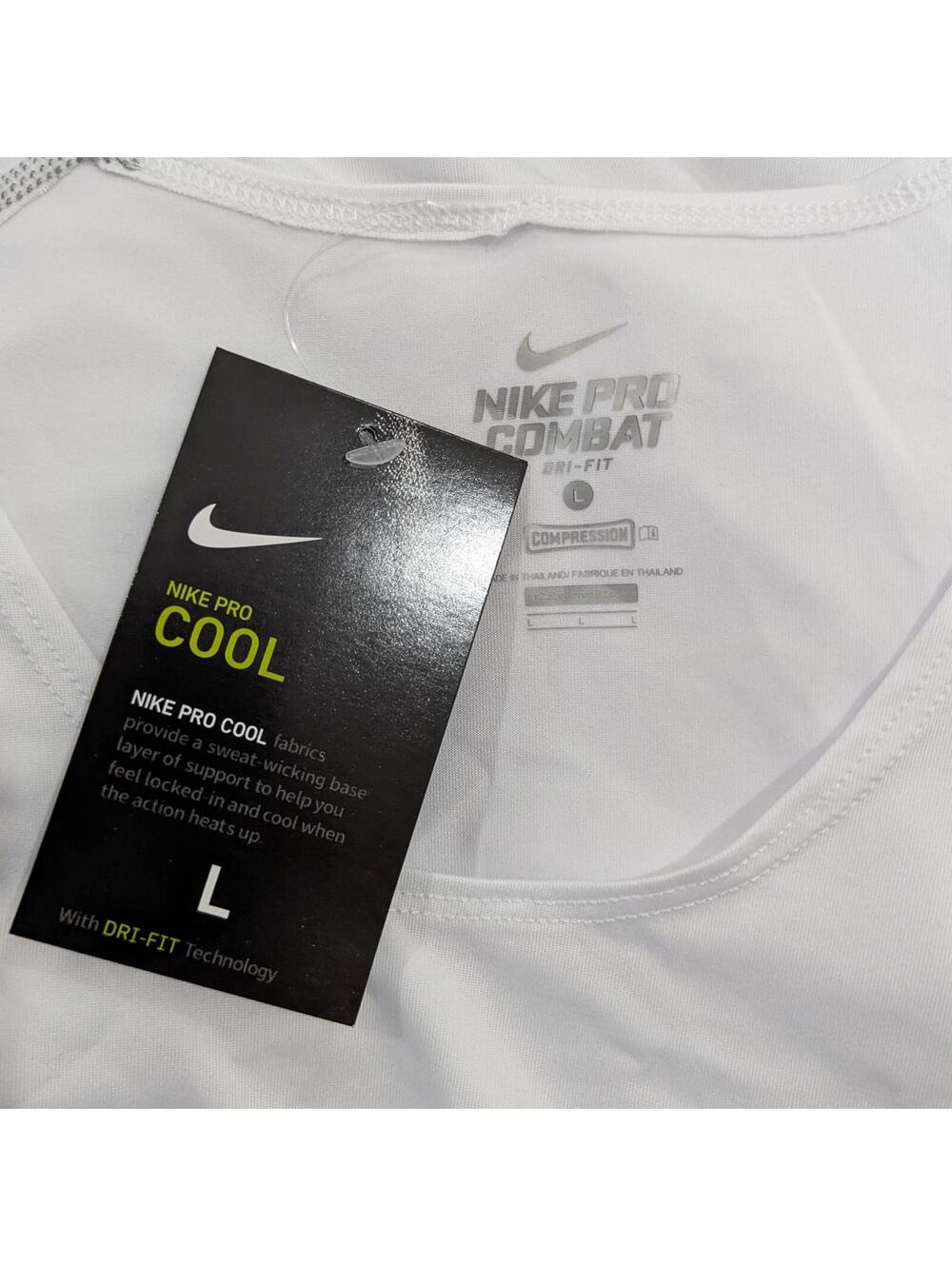 Nike Pro Combat NBA Compression Tank Top Men's L White Dri-FIT Basketball NWT - Picture 8 of 8
